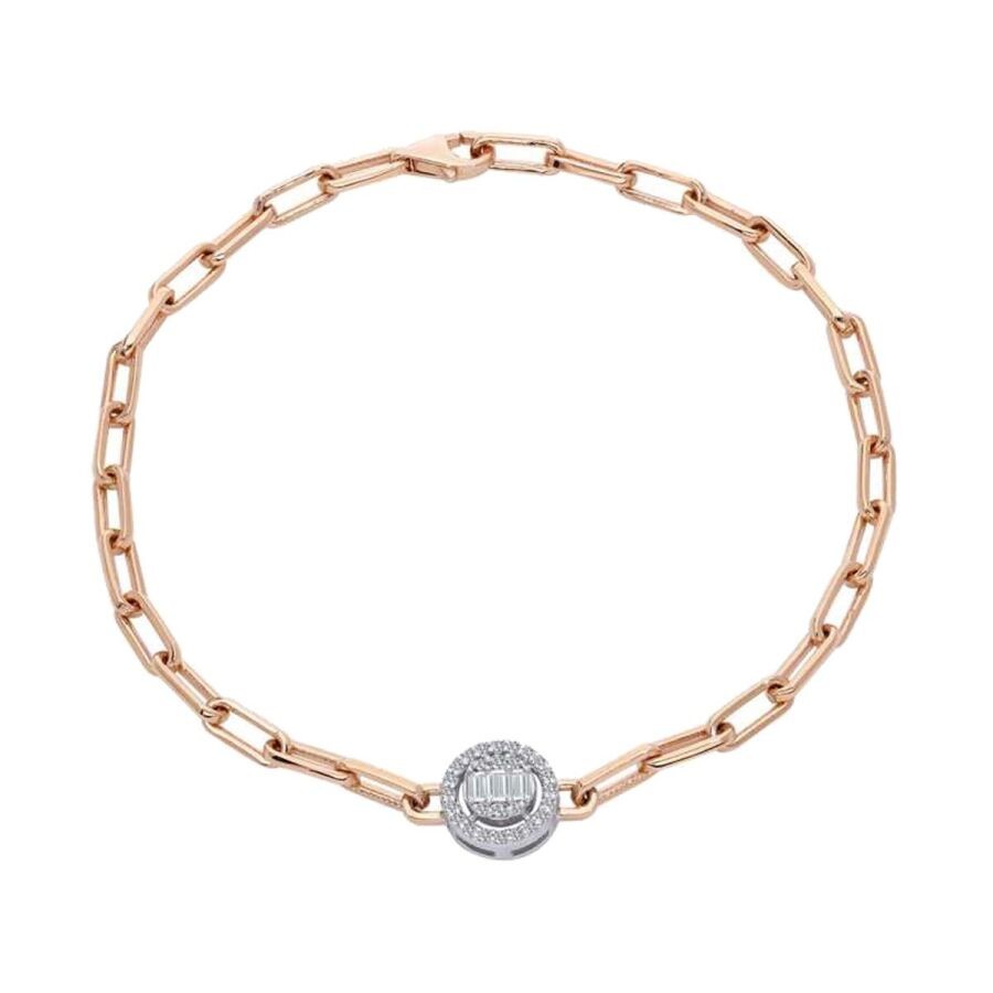 0.18 Carat Diamond Baguette Bangle