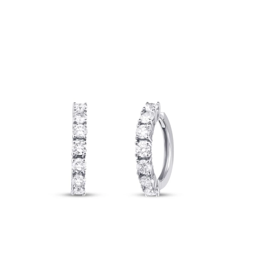 1.44 Carat Diamond Hoop Earrings