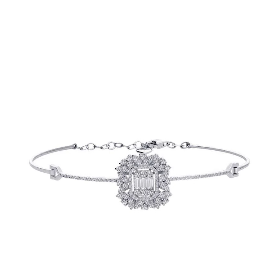 1.13 Carat Diamond Baguette Bangle