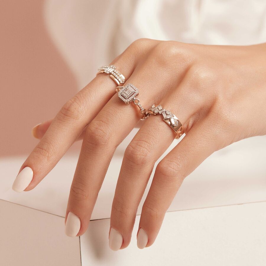 0.23 Carat Diamond Baguette Ring