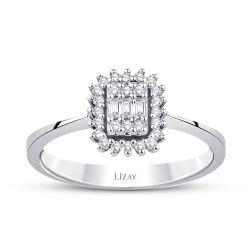 0,19 Karat Diamant Baguette Ring