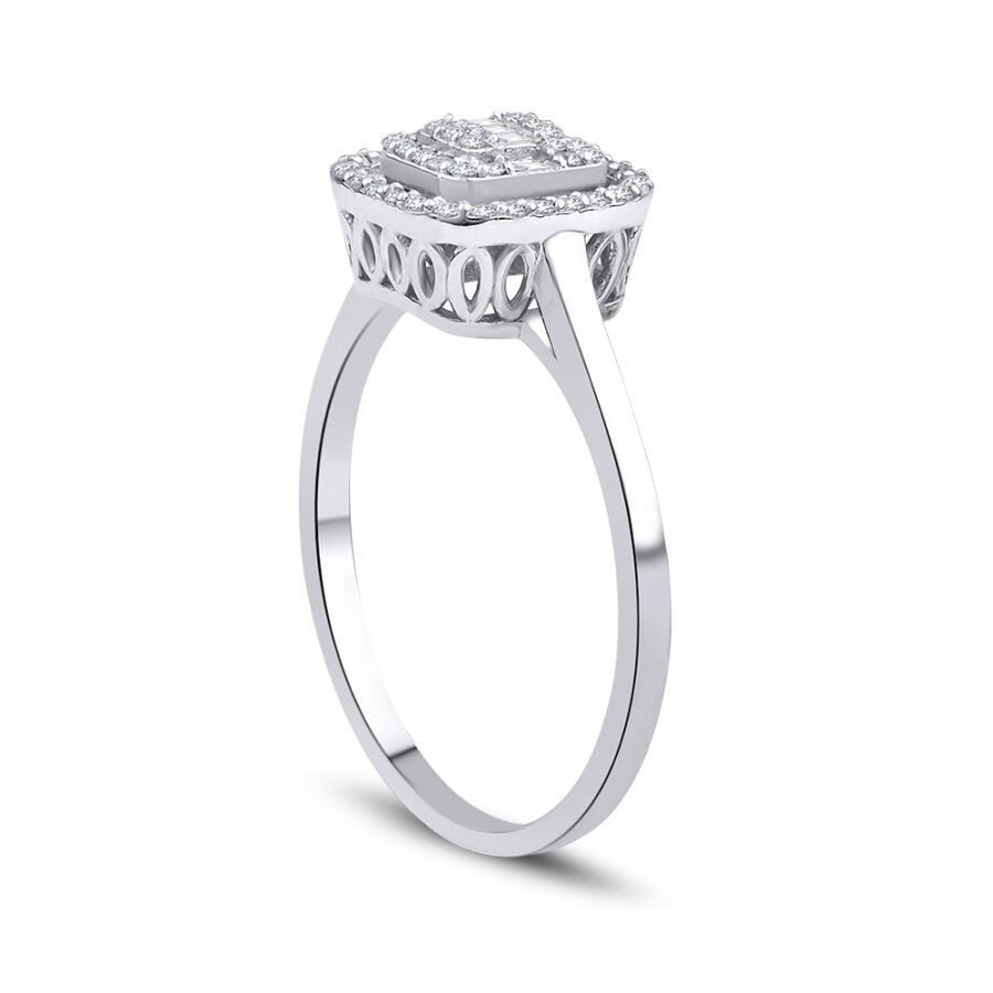 0.18 Carat Diamond Baguette Ring