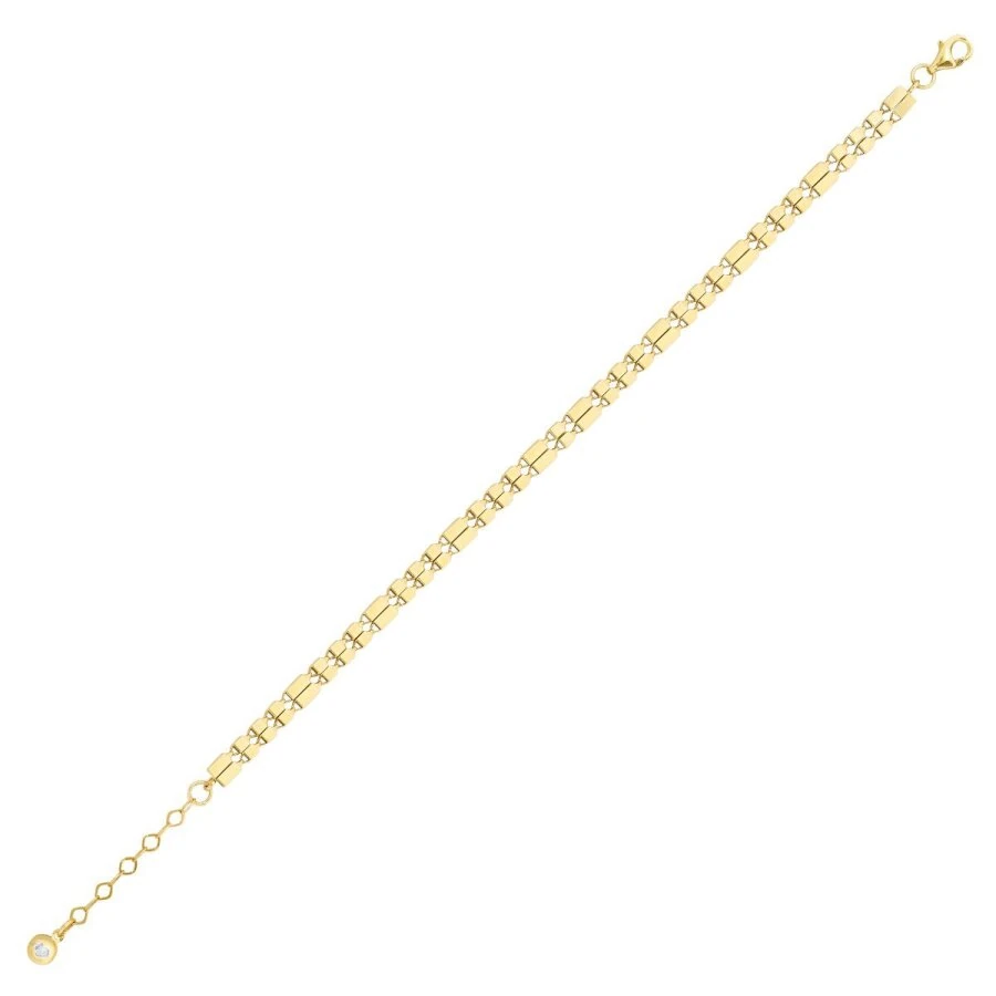 Gold Disc-Pattern Bracelet