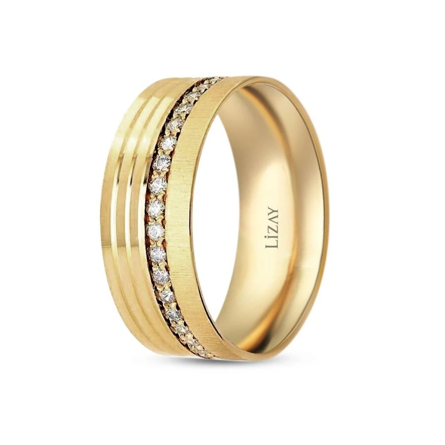 Gold Modern Classic Wedding Band