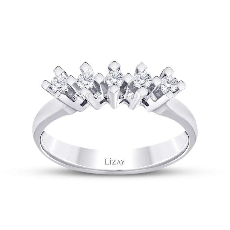 0,15 Karat Diamant Fünf-Stein Ring