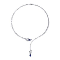 9.71 Carat Diamond Sapphire Necklace