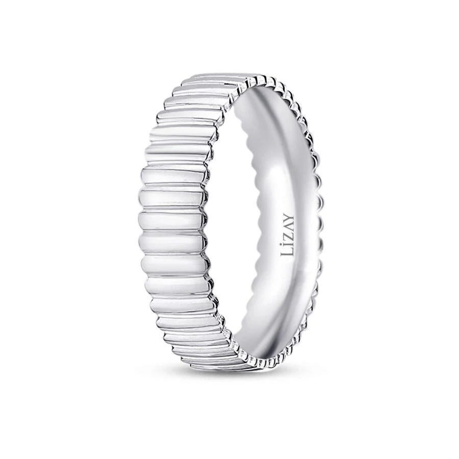 White Gold Modern Classic Wedding Band