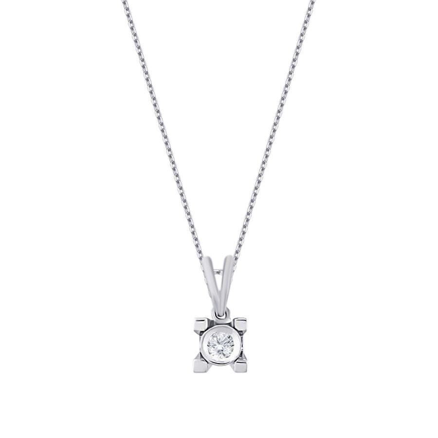 0.04 Carat Diamond Solitaire Necklace