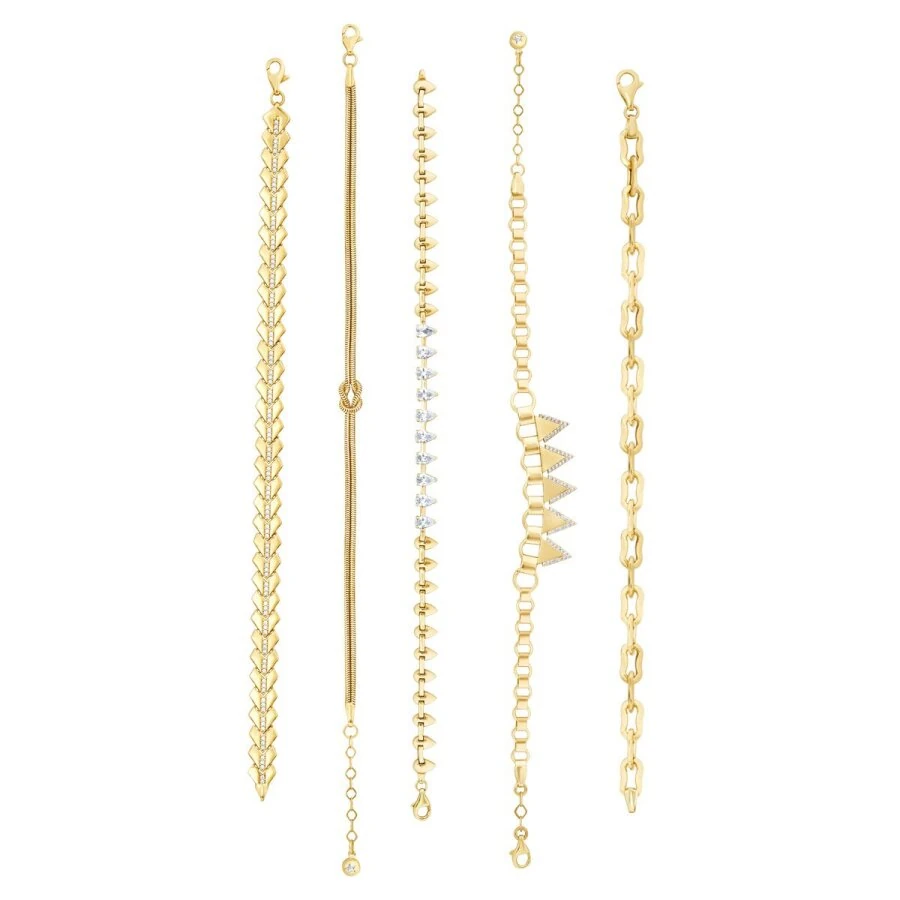 Gold Pear Stone Bracelet