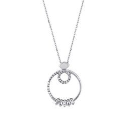 0.25 Carat Diamond Baguette Necklace