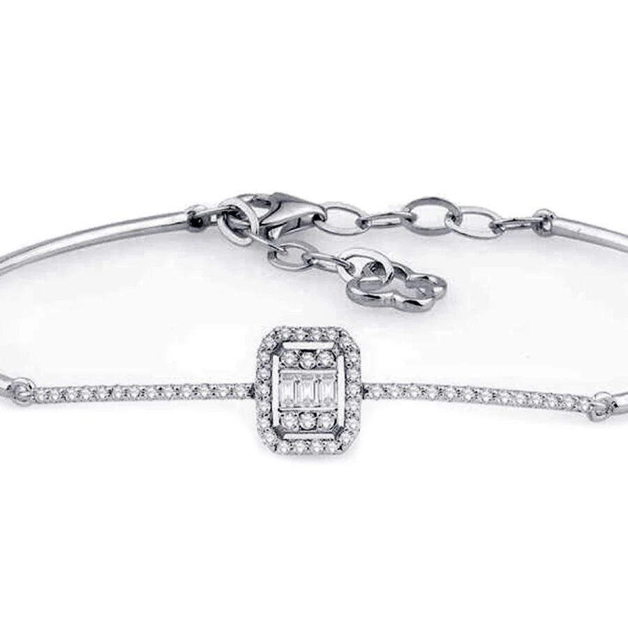 0.36 Carat Diamond Baguette Bangle