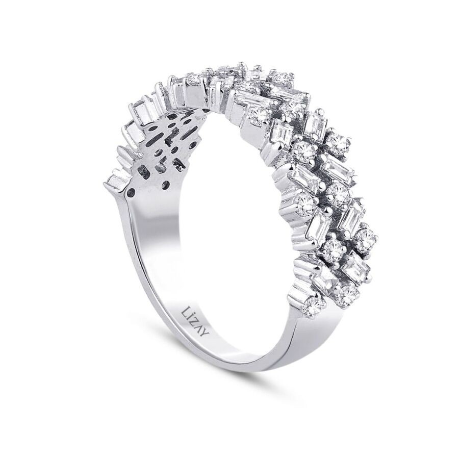 0.85 Carat Diamond Half-Eternity Baguette Ring