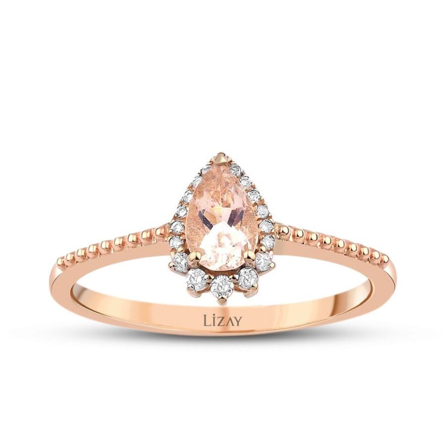 0.47 Carat Diamond Morganite Ring