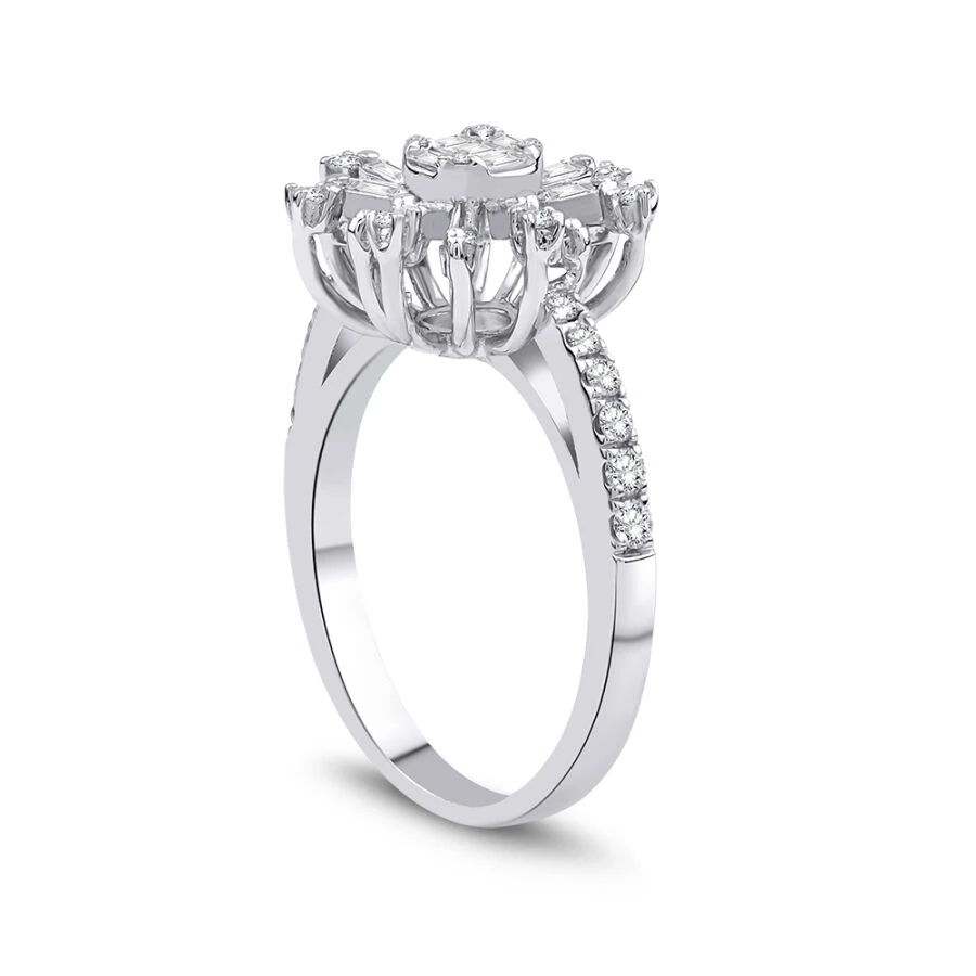 0.64 Carat Diamond Baguette Ring