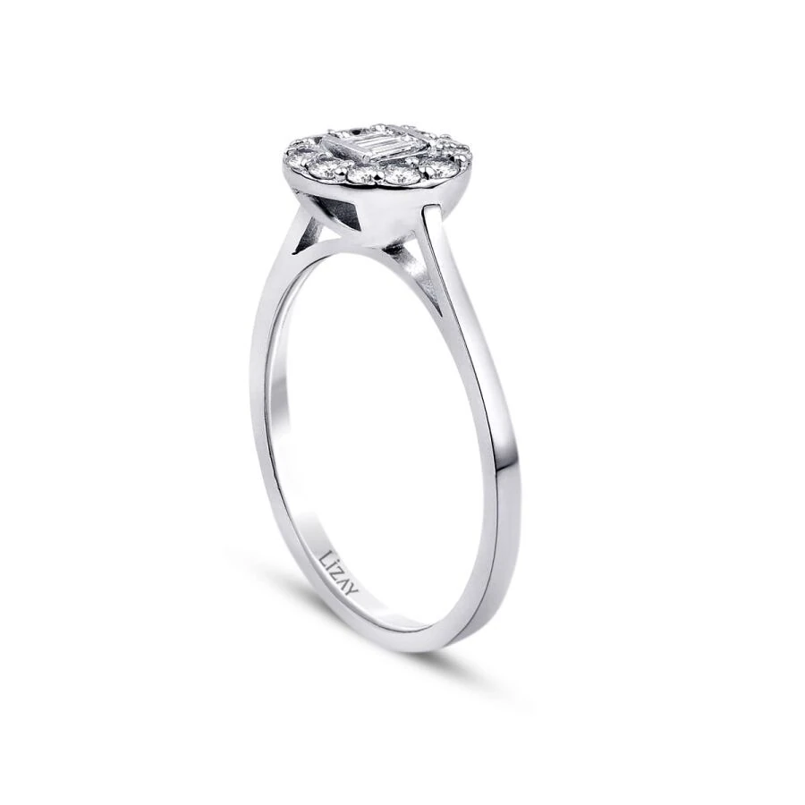 0.17 ct. Diamant Baguette Ring