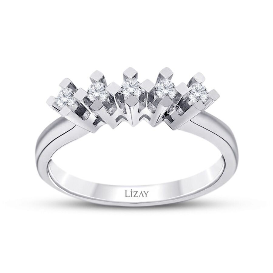 0,15 Karat Diamant Fünfstein Ring