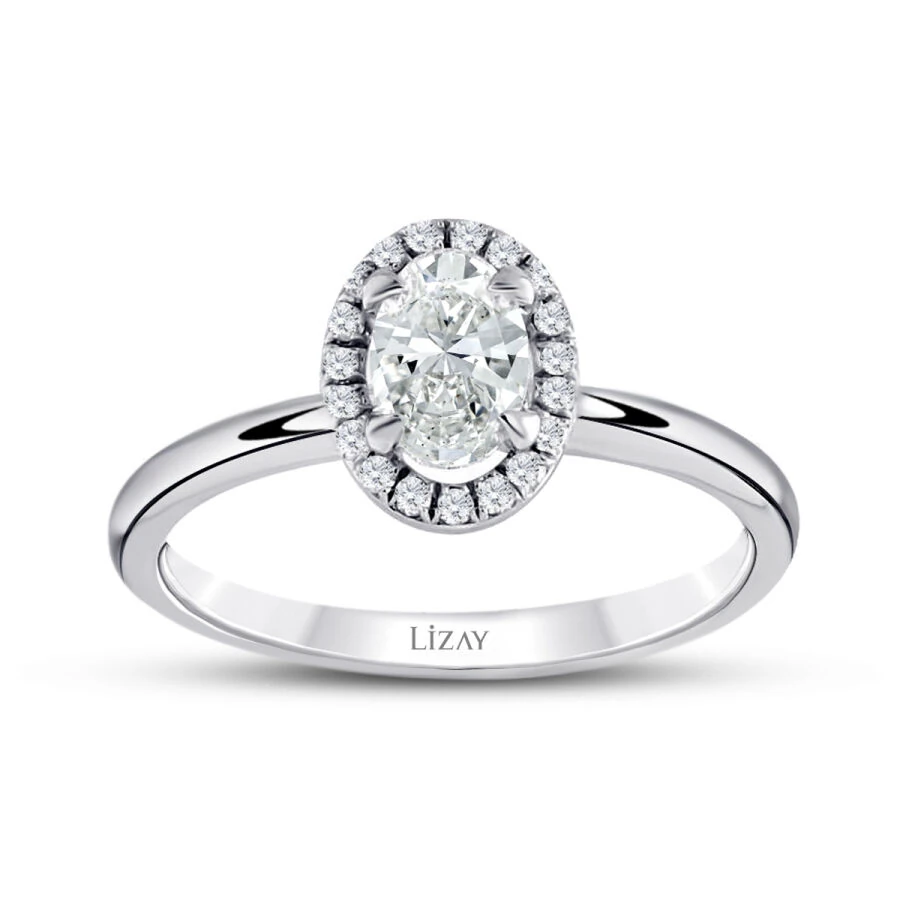 0.40 Carat Diamond Oval Solitaire Engagement Ring