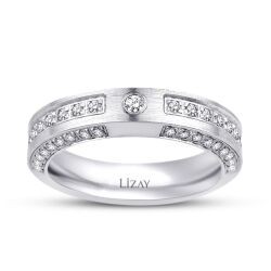 White Gold Cubic Wedding Band