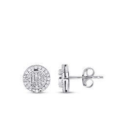 0.18 Carat Diamond Oval Earrings