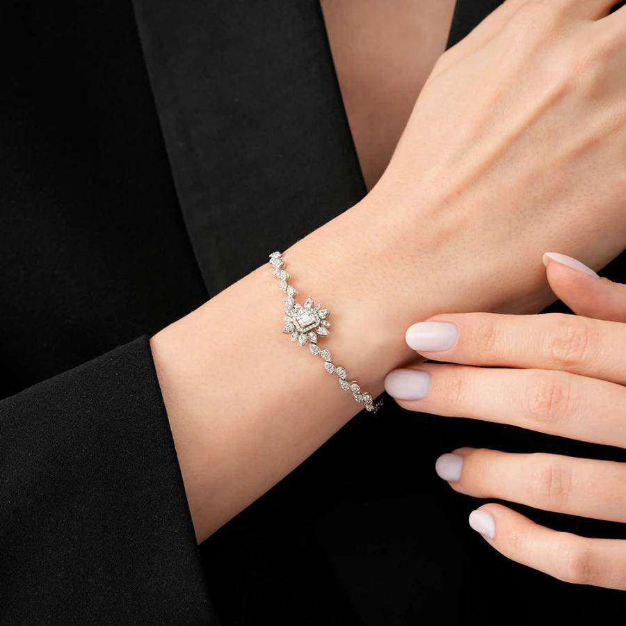 0.73 Carat Diamond Baguette Bracelet