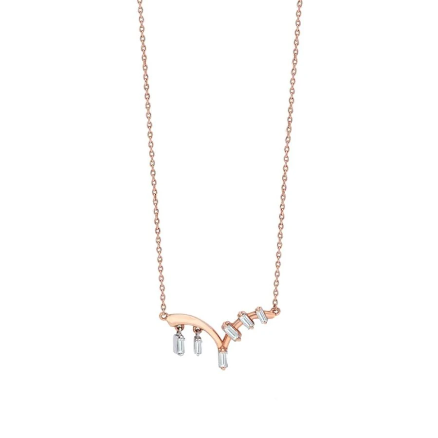 0.35 Carat Diamond Baguette Trend Necklace