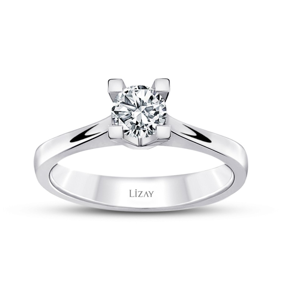 0,40 Karat Diamant Runder Solitär Verlobungsring