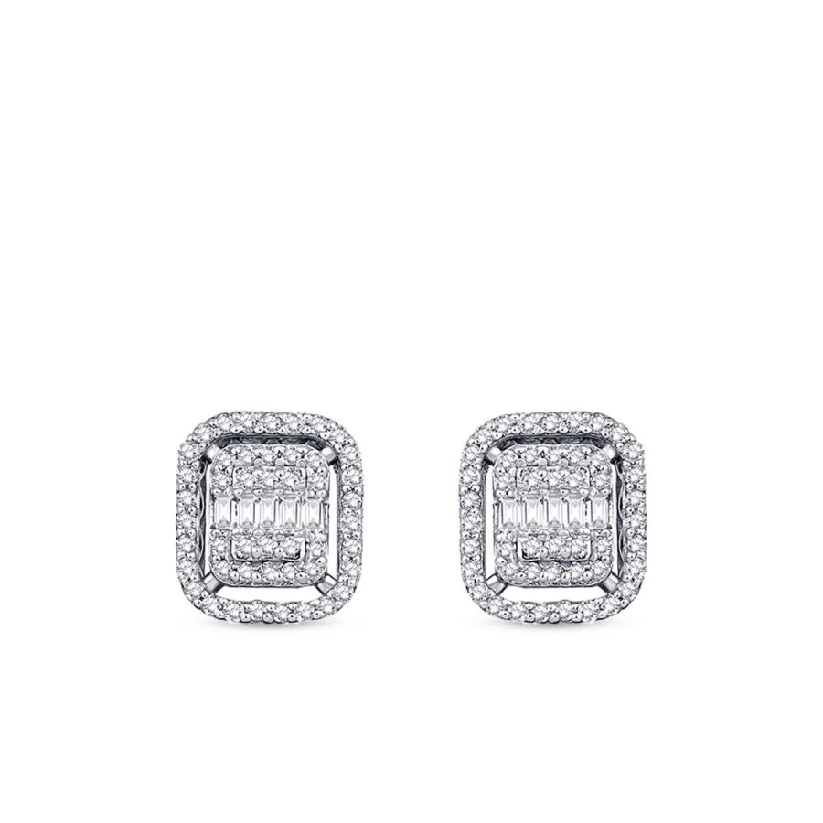 0.36 Carat Diamond Baguette Earrings