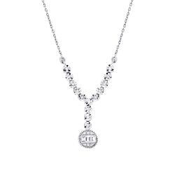 0.24 Carat Diamond Baguette Necklace