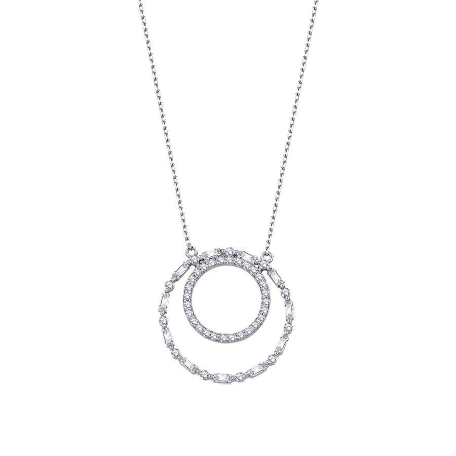 0.66 Carat Diamond Baguette Necklace
