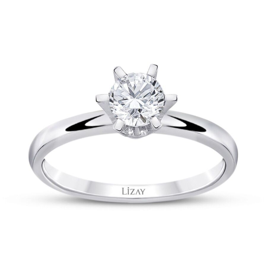 0.50 Carat Diamond Round Solitaire Engagement Ring