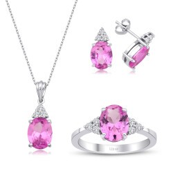 8.09 Carat Diamond Pink Sapphire Trend Set