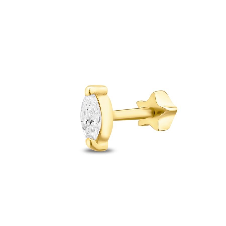 Gold Marquise Tragus Earring