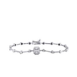 0.19 Carat Diamond Baguette Bracelet