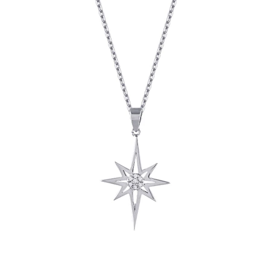 0.04 Carat Diamond Star Necklace