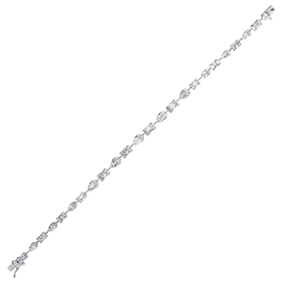3.88 Carat Diamond Baguette Bracelet