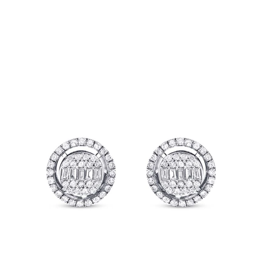 0.55 Carat Diamond Baguette Earrings