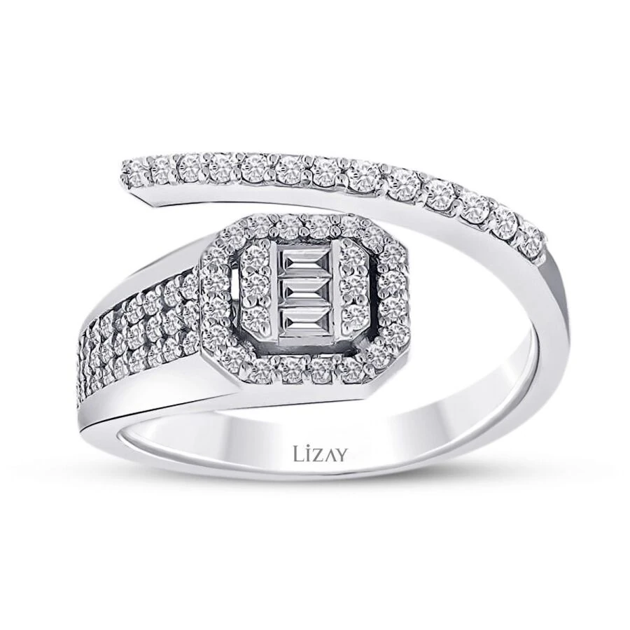 0.58 Carat Diamond Baguette Ring