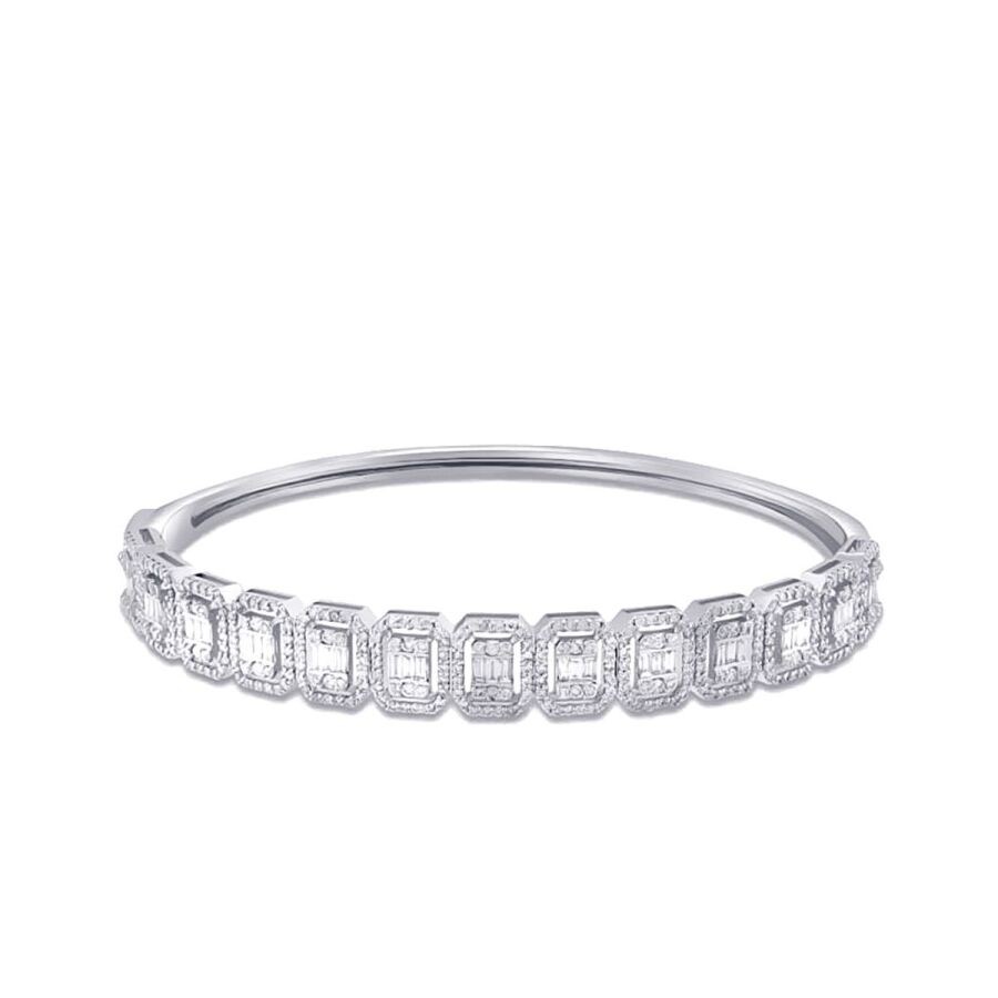 1,74 Karat Diamant Baguette Armreif