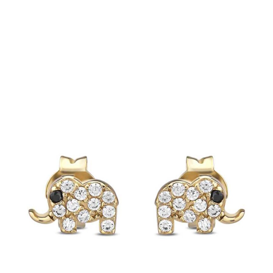 Gold Elephant Earrings