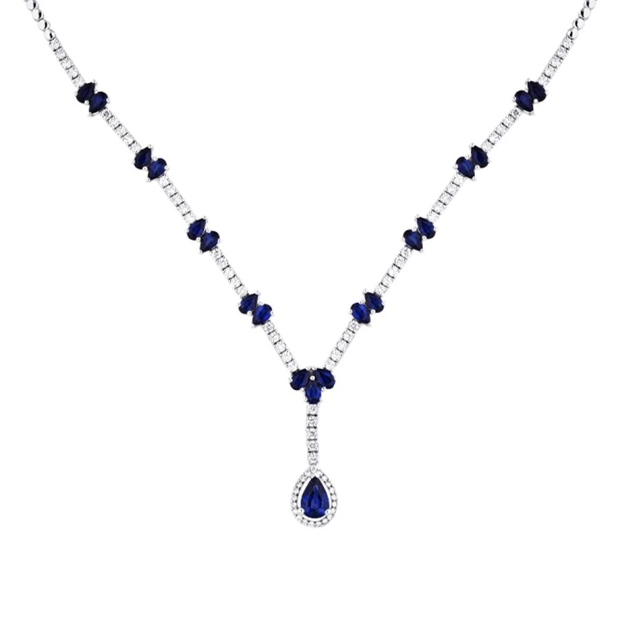 8.06 Carat Diamond Sapphire Neckband