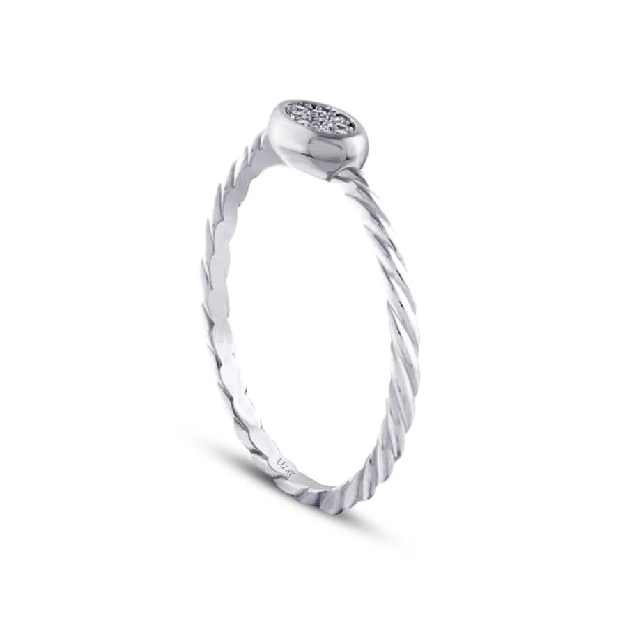 0.04 Carat Diamond Stone Twisted Ring