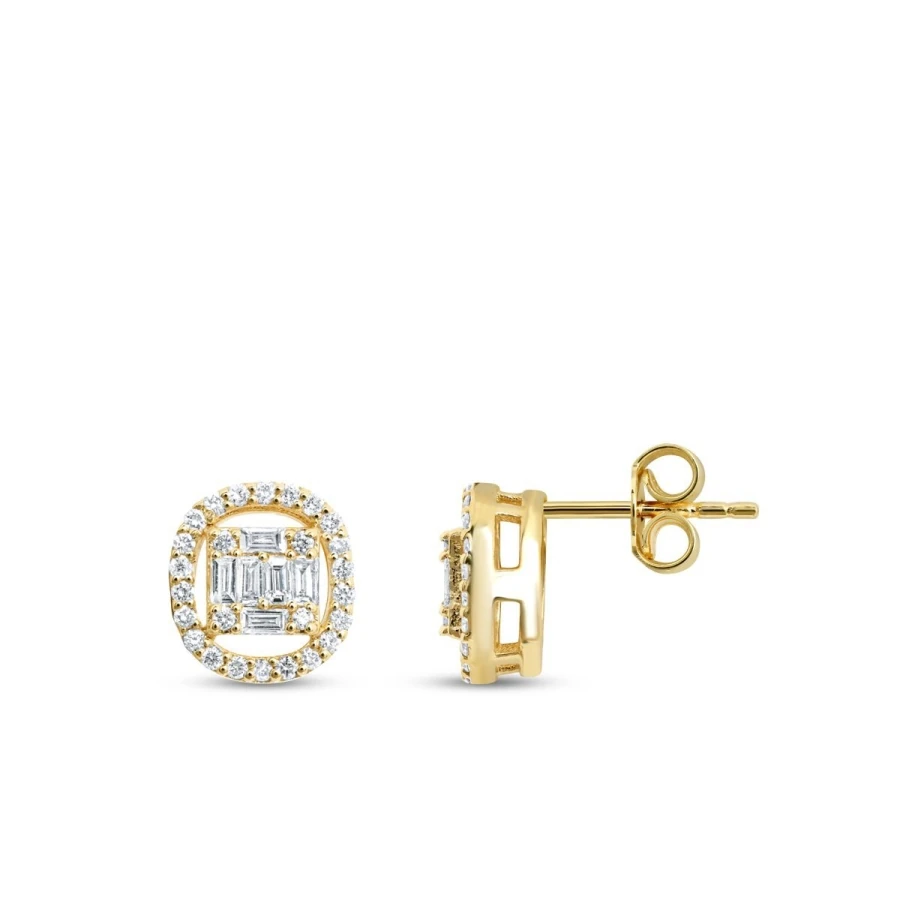 0.33 Carat Diamond Baguette Earrings