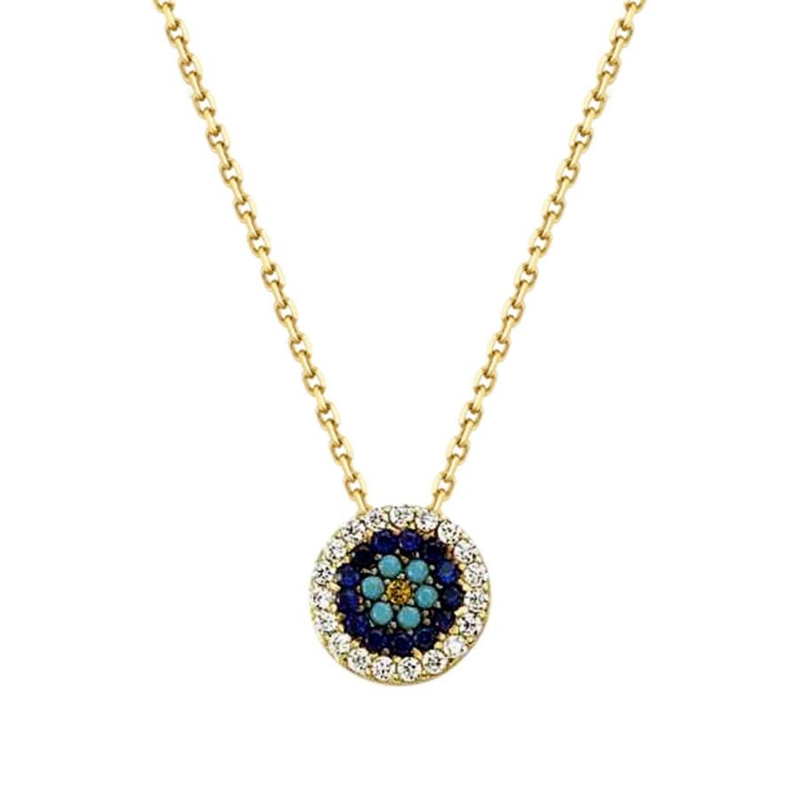 Gold Evil Eye Necklace