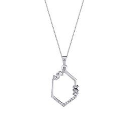0.13 Carat Diamond Baguette Necklace