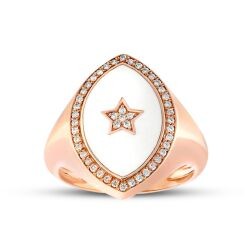 0,19 Karat Diamant Stern Ring