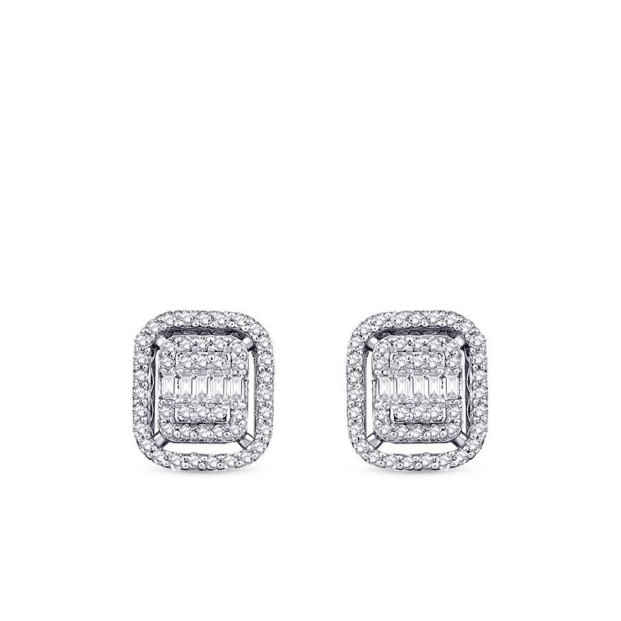 0.36 Carat Diamond Baguette Earrings