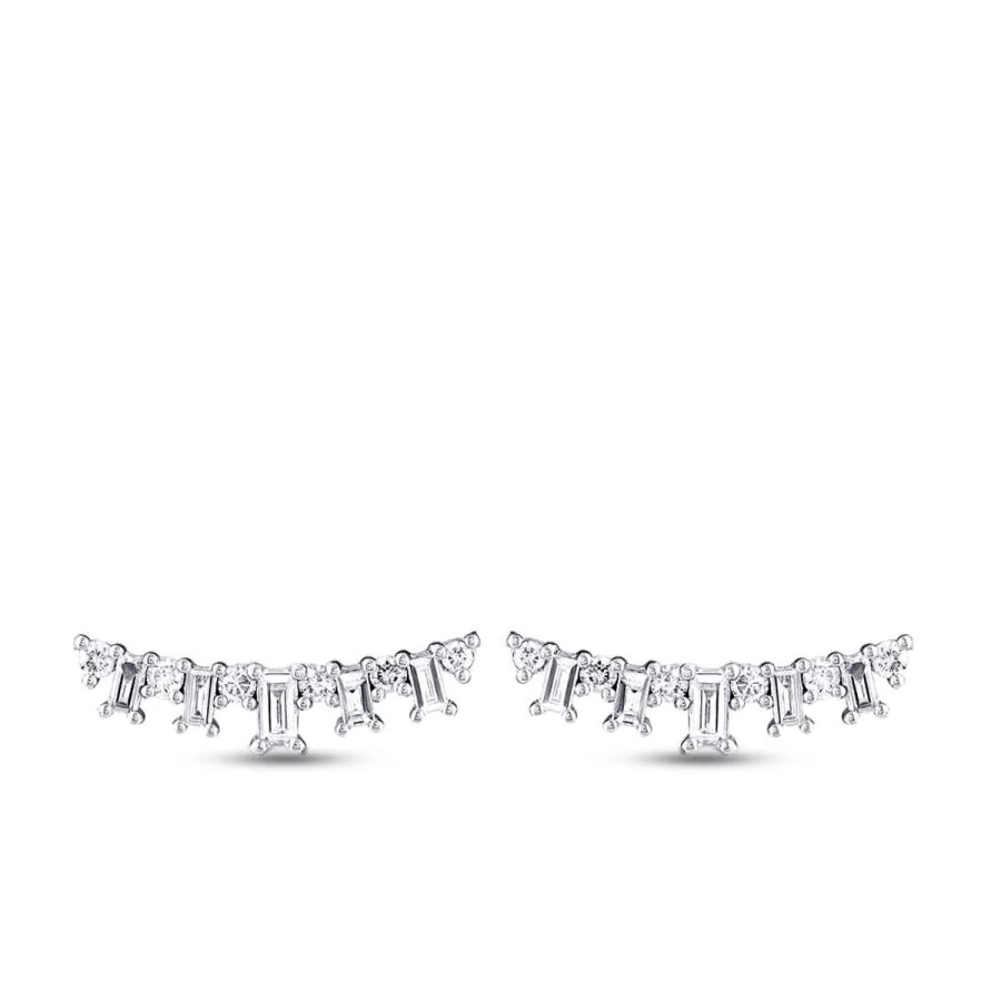 0.99 Carat Diamond Baguette Earrings