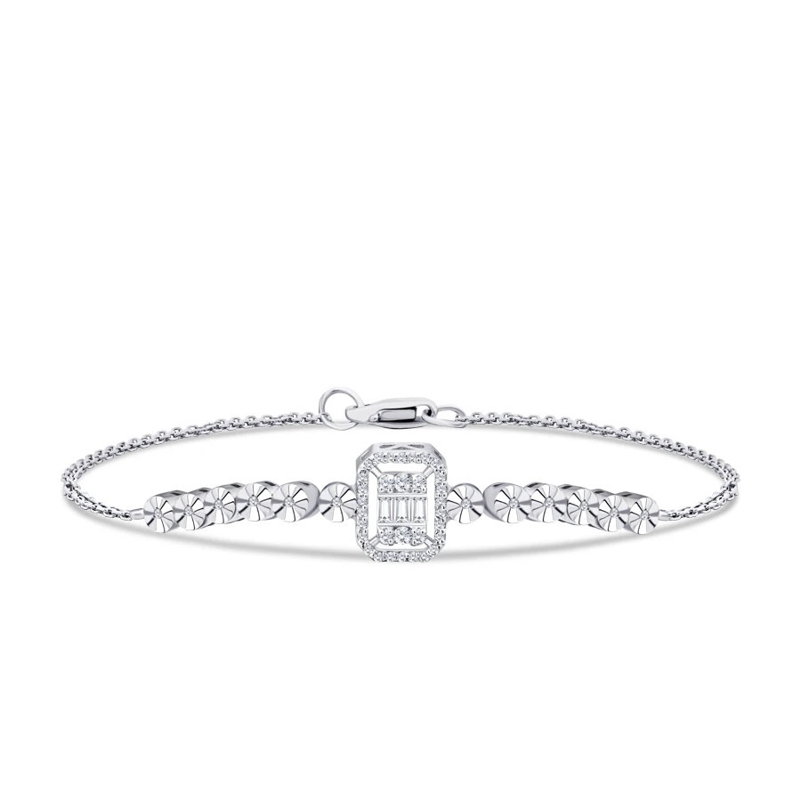 0.17 Carat Diamond Baguette Bracelet