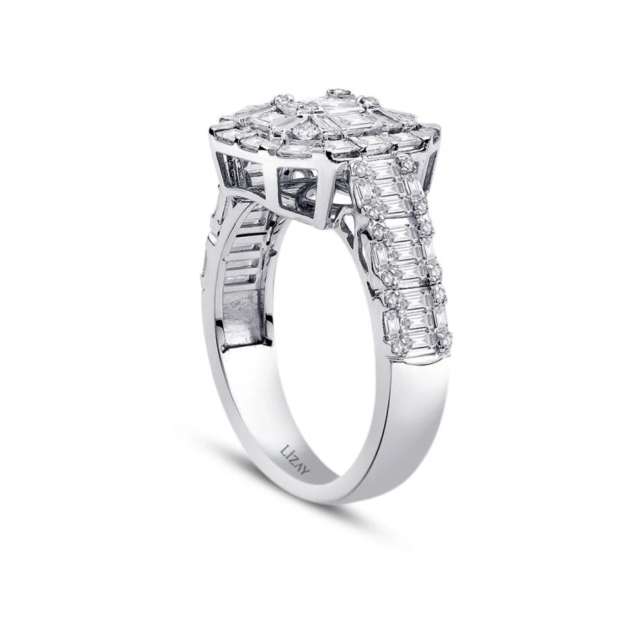 1.63 Carat Diamond Baguette Ring