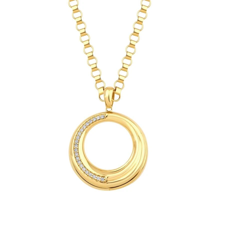 Gold Circle Trend Necklace